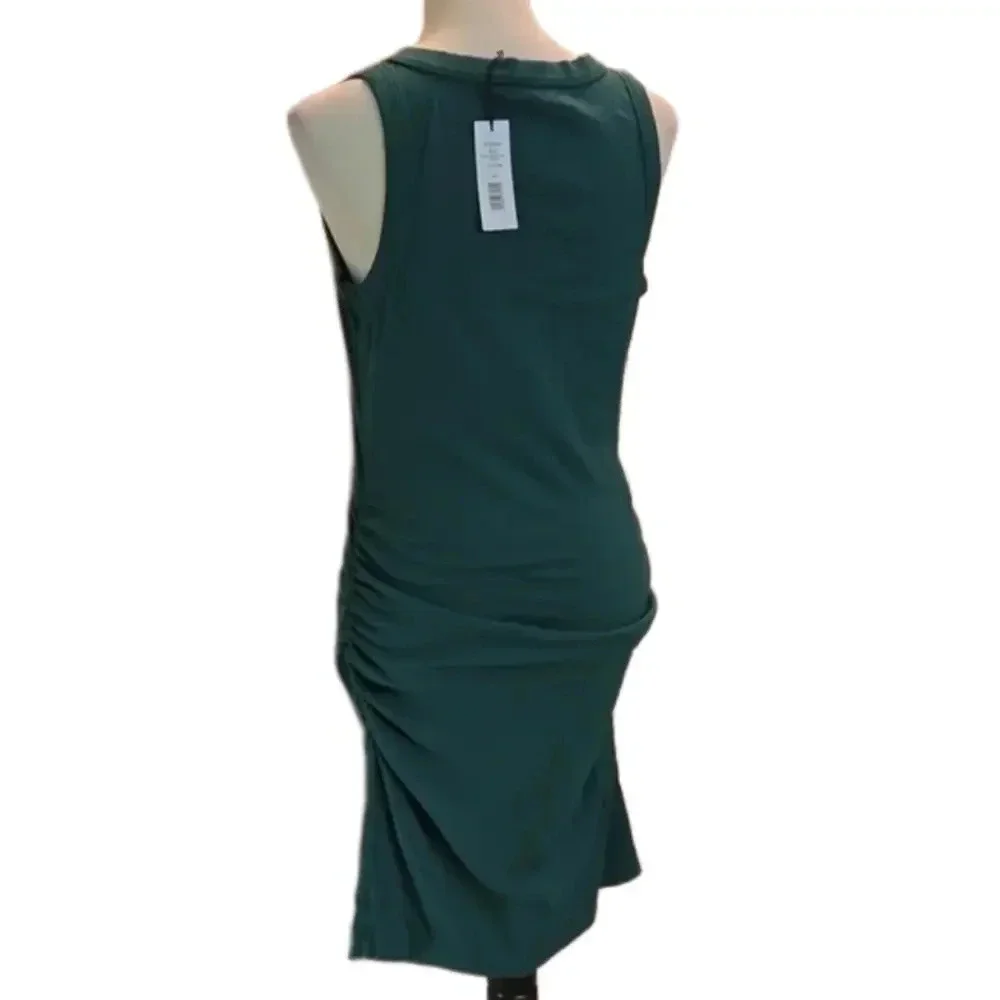 Michael Stars Women's Side-Ruched Ultra Rib Midi Dress - Scoop Neck, Size XLP - Picture 4 of 15